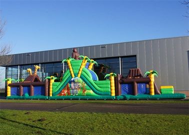 দৈত্য Inflatable সংমিশ্রণ বাধা কোর্স বাউন্সী কাস্টস খেলার মাঠ