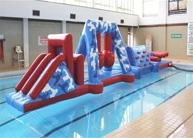 নিরাপদ পিভিসি Tarpaulin সঙ্গে মজার কিডস ক্রীড়া Inflatable জল বাধা কোর্স