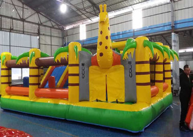 শিশুদের জন্য দুষ্টু পাম গাছ পিভিসি Tarpaulin Inflatable বাউন্সি কাসল