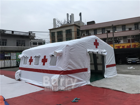 আশ্রয়ের জন্য এয়ার টাইট টারপলিন ইনফ্ল্যাটেবল মেডিকেল সামরিক তাঁবু